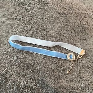 Blue choker necklace